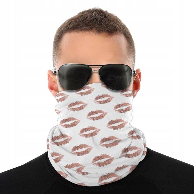 

Scarves Rose Gold Lips Kiss Half Face Mask Unisex Halloween Neck Gaiter Bandanas Polyester Headband Cycling HikingScarves