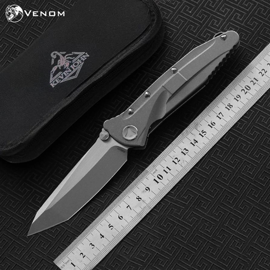 

Kevin John socom S35VN blade ball bearing flipper folding knife titanium handle camping hunt survival pocket knives EDC tools260d