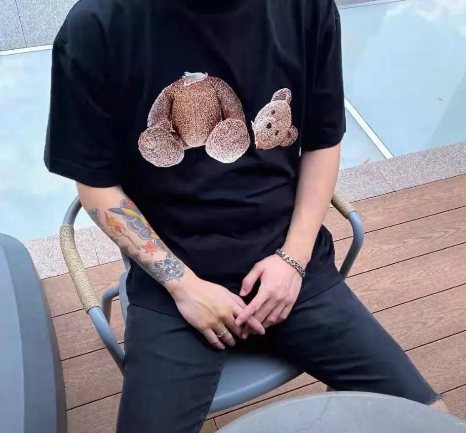 Designers For Men T shirt Mens T-shirt Streetwear Stylist Tee Tops Luxurys Palms Guillotine Bear Casual Truncated Bears Angels Classic Palmesing Tee