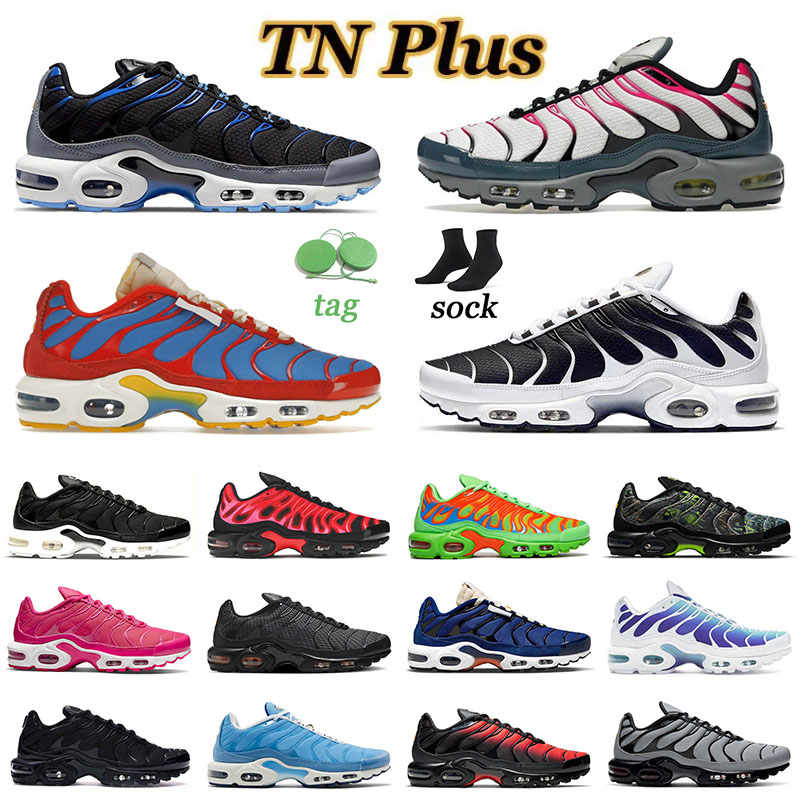

Professional TN Plus Running Shoes Men Runners Pink Teal Volt University Blue Tns Sports Black Royal Grey Running Club Oreo Bred Women Trainers Sneakers Designer, 40-46 bred