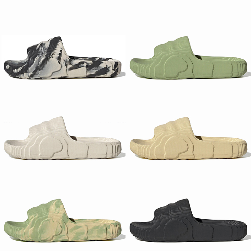 

With Socks Adilette 22 Desert Sand Slides Platform Slippers Magic Lime Black Grey Enflame Orange Bone Onyx Resin Designer Outdoor Sandals Soft Beach Shoes Size 36-45, A5 black grey 36-45