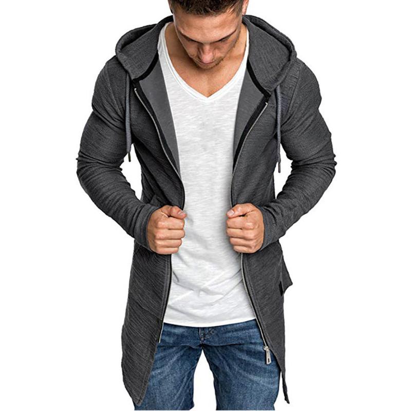 

Men's Hoodies & Sweatshirts Men Splicing Hooded Solid Trench Coat Jacket Cardigan Long Sleeve Outwear BlouseMen's, Army green