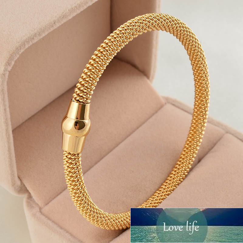 

Titanium Steel Spring Cable Bangle Elastic Ornament Magnetic Buckle Bracelet