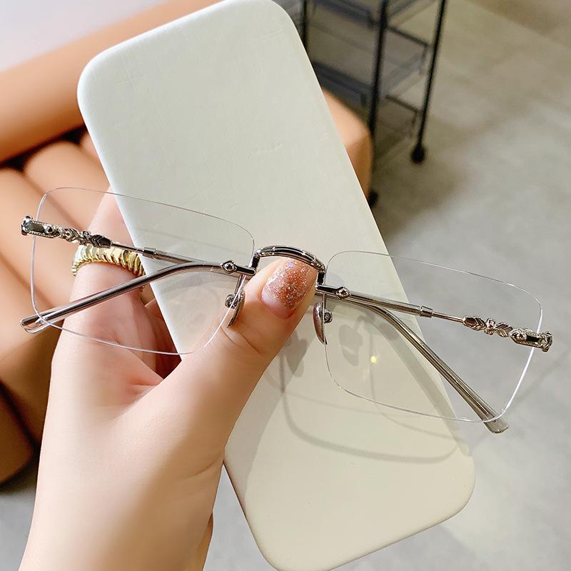 

Sunglasses Finished Anti Blue Light Myopia Glasses Fashion Rimless Anti-radiation Nearsighted Women Ultralight Computer EyewearSunglasses