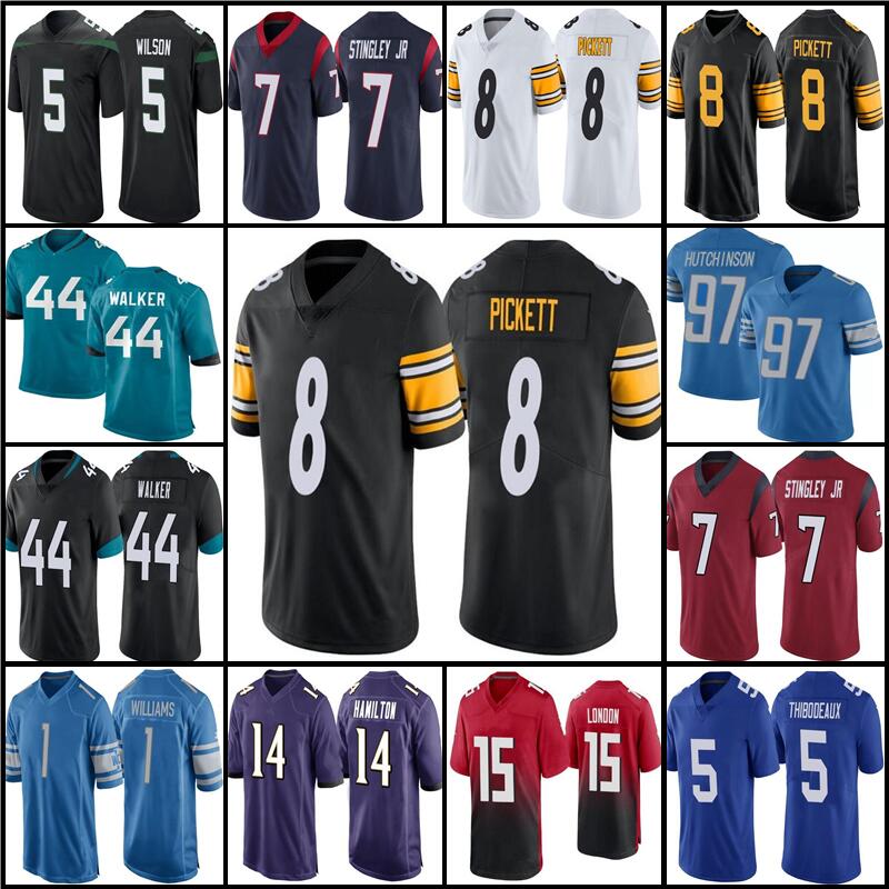 

8 Kenny Pickett Travon Walker 44 Aidan Hutchinson Football Jersey 7 Derek Stingley Jr. Drake London Kyle Hamilton Jameson Williams Ahmad Gardner Olave Garrett Wilson, Men jersey