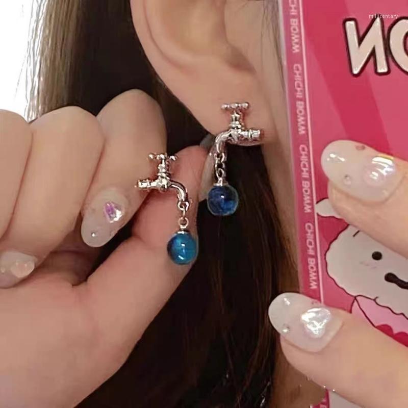 

Stud Fashion Designer Faucet Water Drop Earrings Sweet Cool Fun Personality 925 Silver Needle Charm Style Trend JewelryStud Mill22