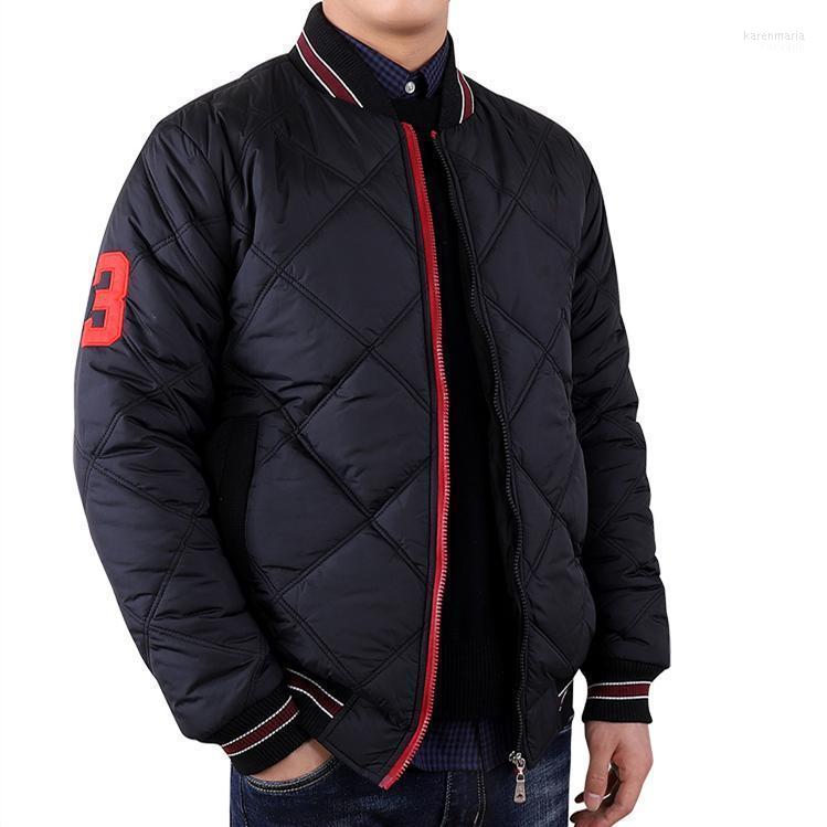 

Men's Down & Parkas High Quality Homme Big Horse Men Winter Snow Warm Coat Jacket Cotton Zipper Grid Baseball Uniform Threaded Thick Kare22, 661