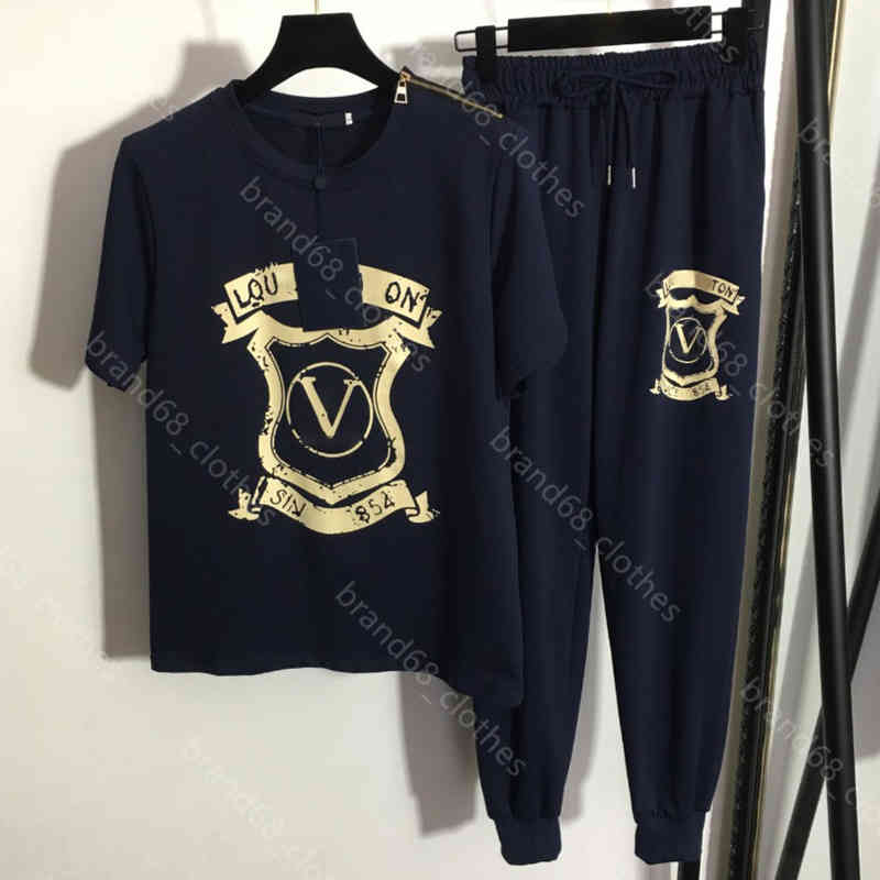 

22ss summer Designer Womens Tracksuits 2 Pcs Sports Casual Short sleeve sportswear Joggers Suits logo louisclothes brand women clothing set womens two piece sets a1