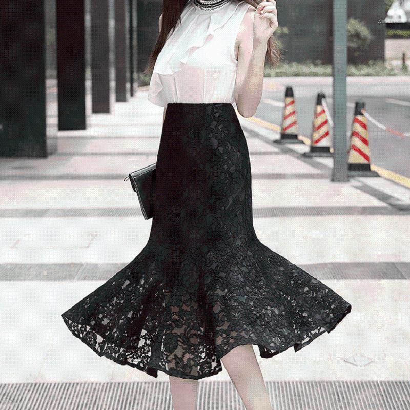 

Brand 2022 Women Fashion Skirts Lady White Black Skirt High Waist All-Matching