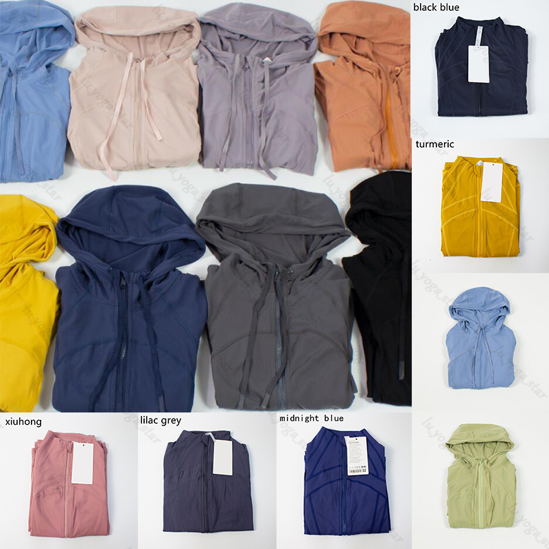 

2022 New fashion Yoga jackets wear hooded Define womens designers sports jacket coat double-sided sanding fitness chothing hoodies Long Sleeve clothes two styles, 19