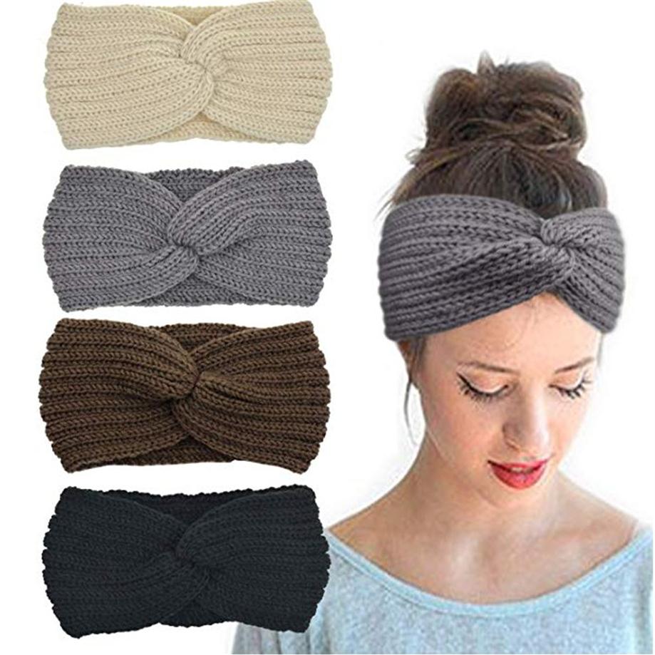 

Winter Knit Headbands Chunky Headwrap for Women Crochet Turban Knitted Ear Warmer241f