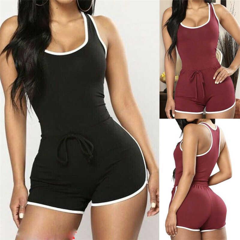 

Two Piece Dress Club Women Short Bodycon Bodysuit Sleeveless Casual Tights Jumpsuit Pants Romper, Red