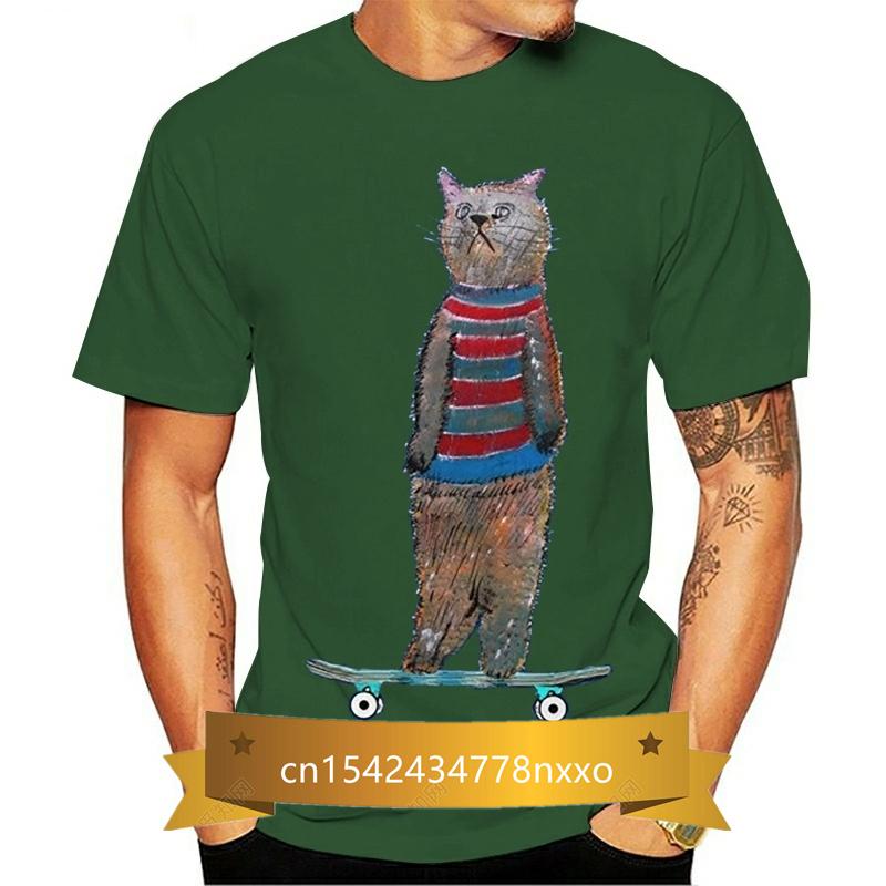 

Men' T-Shirts Streetwear Short Sleeve Tees Kitten Skate Men' Graphic T Shirt Arrivals Casual ClothingMen, No pictures tee