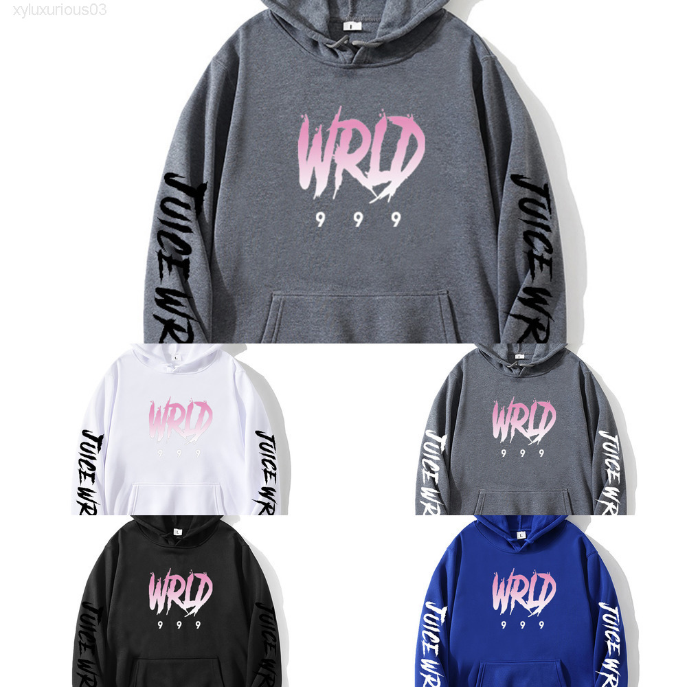 

2021 Black and White Red j Uicewrld Hoodie Sweatshirt Juice Wrld wrld Trap Rap Rainbow Glitch World Q1222, Pink