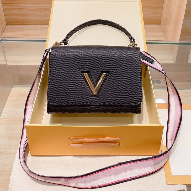 

2022 Denim Handbag Crossbody Bag Totes Genuine Leather Flap Shoulder Bags Wave Striped Wide Jacquard Strap Removable Handle Handbags Purse