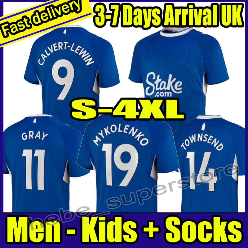 

S-4XL 2022 2023 Calvert-Lewin 22 23 Ever Ton Soccer Jerseys CALVERT-LEWIN GRAY TOWNSEND DOUCOURE Y.MINA HOLGATE MYKOLENKO GORDON Retro Football Shirts Kit, 21-22 home