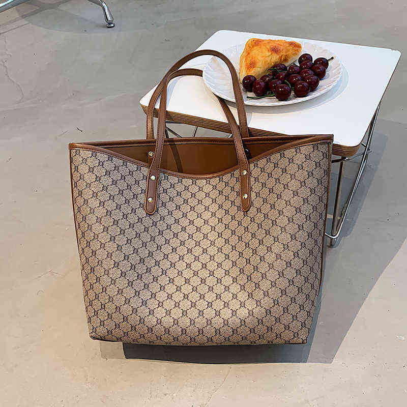 2 pièces/ensemble concepteur de luxe haute capacité fourre-tout sac à main pour femmes 2022 tendances marque concepteur rayé Shopper épaule sac à