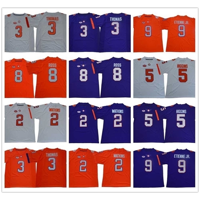 

Sj98 Clemson Tigers college football wear jersey Frank Ladson 8 Justyn Ross 5 Tee Higgins 9 Travis Etienne Jr. 16 Trevor Lawrence NCAA stitched, As pics