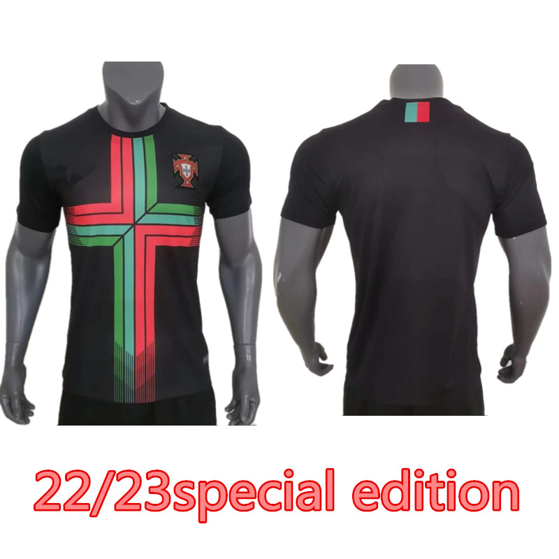 

22 23 Portuguesa JOAO FELIX soccer jerseys RUBEN NEVES BERNARDO FERNANDES BRUNO RONALDO Portugieser 2022 2023 Portuguese football Kids kit aldult Men sets socks88, Black