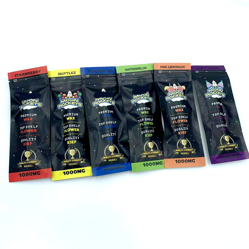 

Moon Rockets preroll joints bags packaging 1000mg