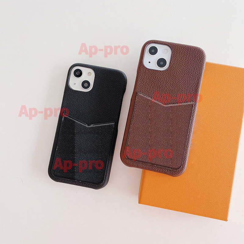 

Fashion Designer phone Cases For iPhone 13 12 Pro Max Fashions Print Back Cover Mobile Shell Card Holder Pocket Case With Box, Oem color