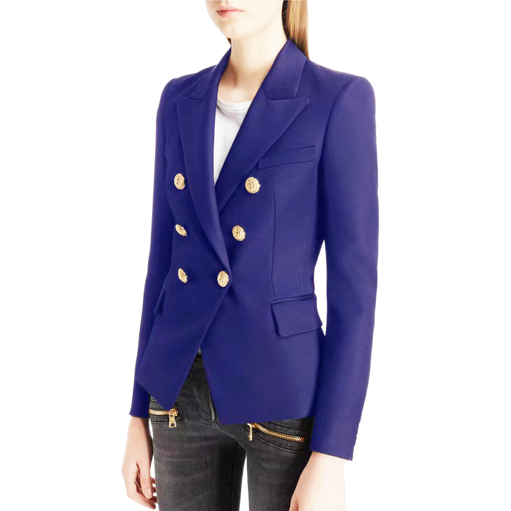 

B086 Fashion Women Clothes Blazers High Quality Womens Suits Coat Designer Ladies Clothing Jacket 4 Colors Size S-2XL, White