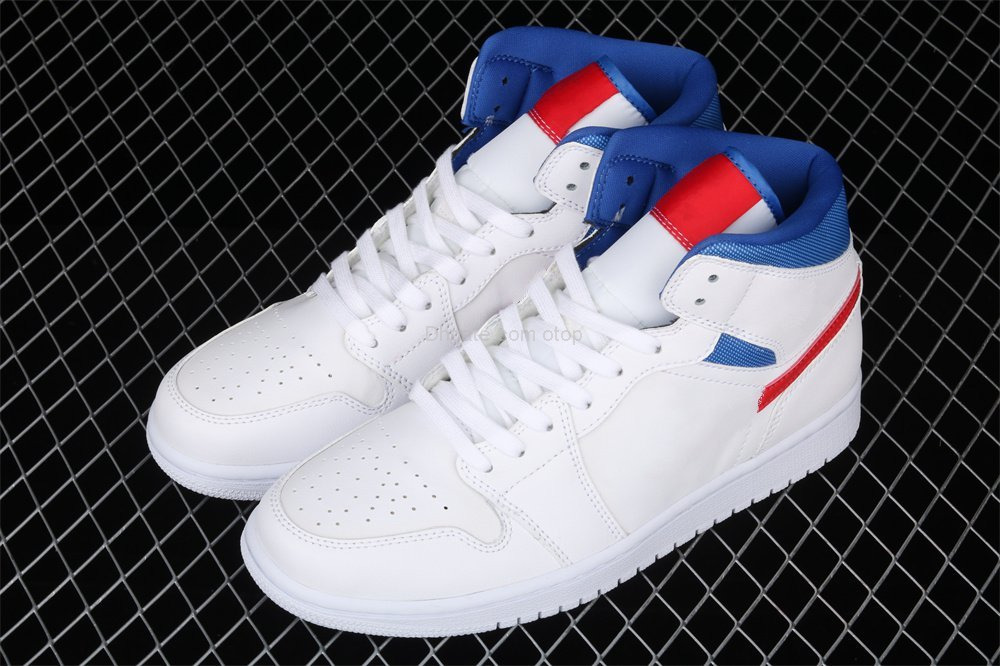 

1 Mid White Red BQ6472-164 Basketball Shoes Womens Mens Size US 4-10 36-44