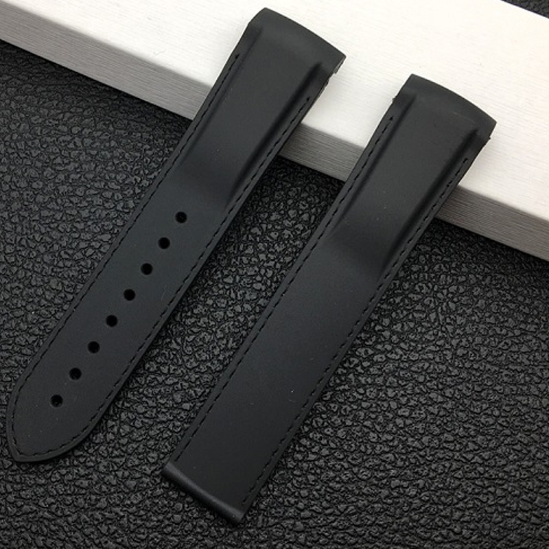 

Curved End 20mm 22mm Rubber Silicone Watch Bands For Omega strap Seamaster Ocean 232 007 Buckle Brand Watchband Sports tools