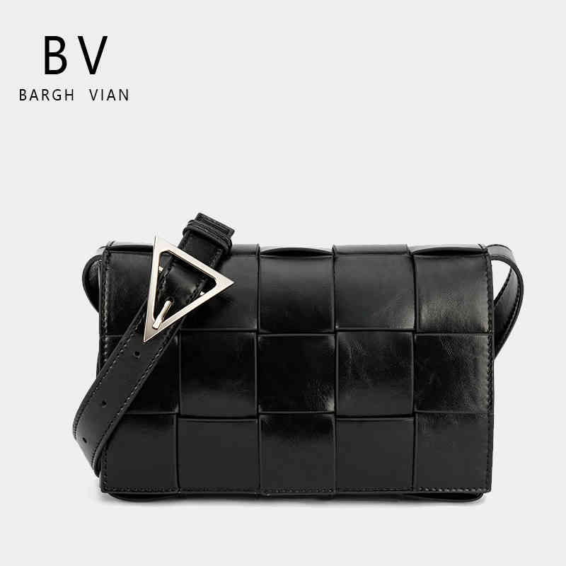 

Designer Bag Venetas Handbags Bottegas Bargh Vian Cassette 23 Leather Black Hand Woven Men's and Women's Small Square, Bundles