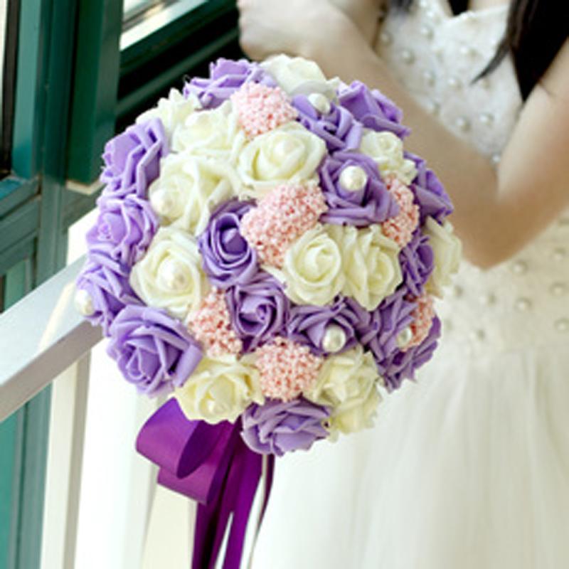 

Wedding Flowers Flower Bouquet Bridal Holding Hands HoldingPpurple Pink Romantic Korean FlowersWedding