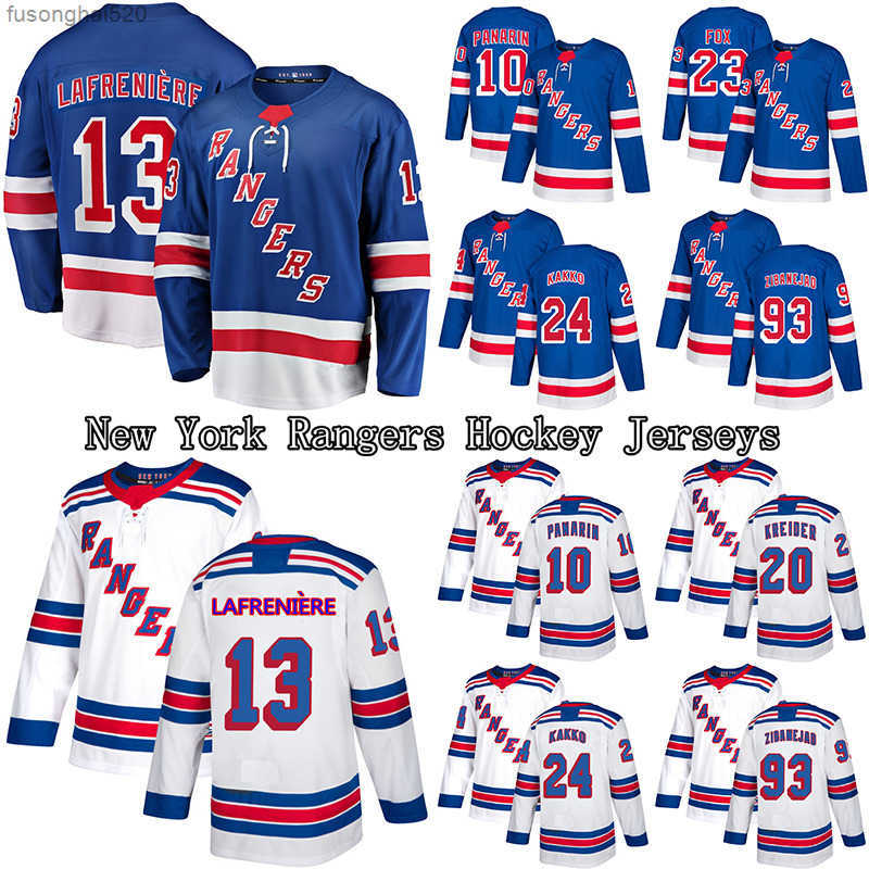 

13 Alexis Lafreniere New York Rangers Jersey 10 Artemi Panarin 24 Kaapo Kakko 99 Wayne Gretzky 23 Adam Fox Hockey Jerseys nhl's Jerseys, White
