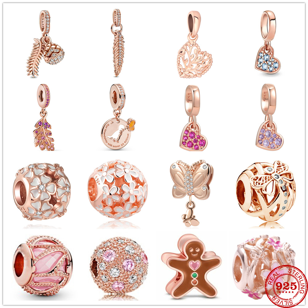 925 Silver Fit Pandora Stitch Perle 2021 Nouvelle perles de charme de bracelet de libellule