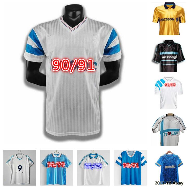 

RIBERY BARTHEZ Ravanelli NASRI Gallas retro soccer jerseys 1990 1991 1992 1993 1998 1999 2000 2003 2004 2005 DROGBA L.BLANC PIRES vintage Football Shirt BOLI PAPIN