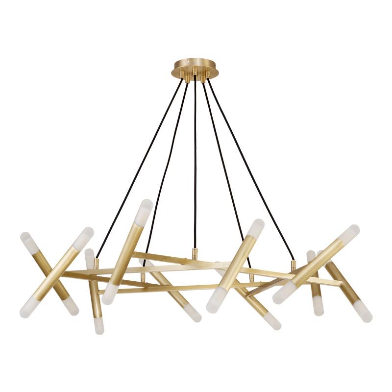 

Pendant Lamps Post-modern All-copper Light Luxury Molecular Chandelier Fashion Simple Living Room Dining Creative