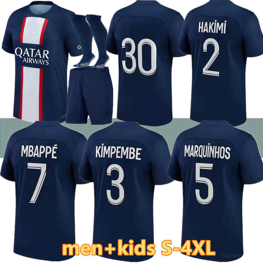 S-4XL adult kids 21 22 23 PSGs MBAPPE soccer jerseys 2021 2022 2023 DI MARIA WIJNALDUM SERGIO RAMOS HAKIMI fourth Maillots football kit-image-776459599