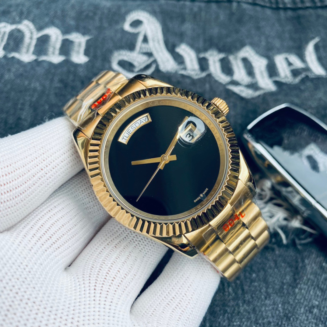 Mentille de haute qualité 41 mm en acier inoxydable saphir watch femmes hommes Mouvement automatique Mouvement des montres de bracelet à double c