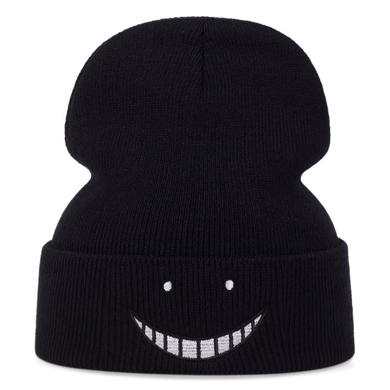 

Berets Fashion Personalized Embroidery Beanie Hats For Men Women With Designs Winter Slouchy Knit Skull Cap Outdoor Ski Warm HatBerets, Black