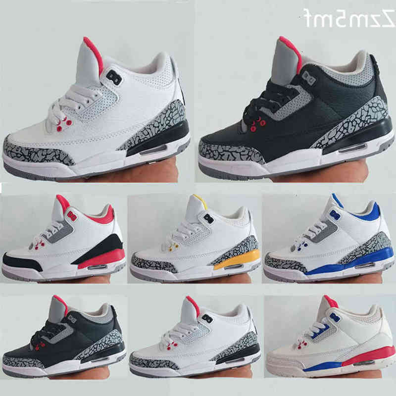 

TopQuality 2022 Kids 3 3s Basketball Shoes Big Boys Sneakers for Youth Girls Size 26-35, Color 1