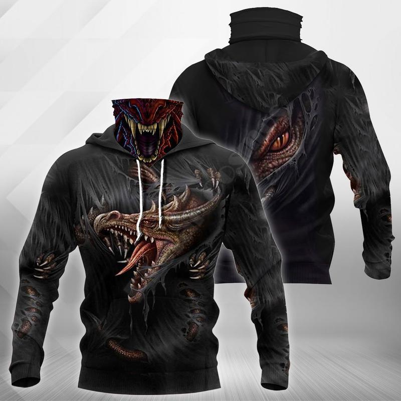 

Men's Hoodies & Sweatshirts Dragon Tattoo Print Hoodie Sweatshirt Harajuku Fashion Casual SweatshirtMen's, 01