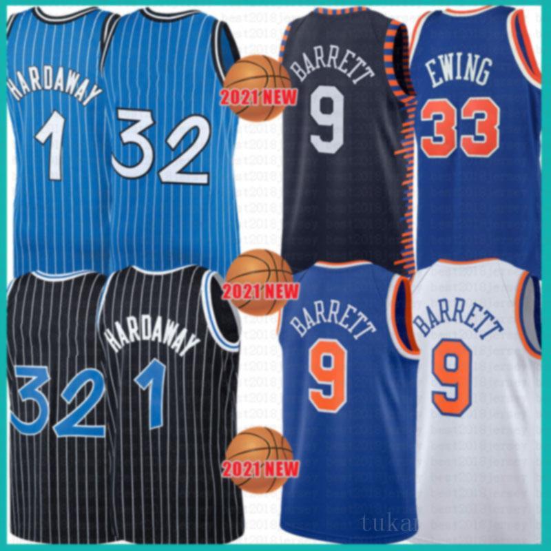 

2021 New Shaquille basketball jersey 32 Mens Penny 1 Hardaway Mesh Tracy 1 McGrady Retro RJ 9 Barrett Cheap Patrick 33 Ewing Purple, Mens jersey