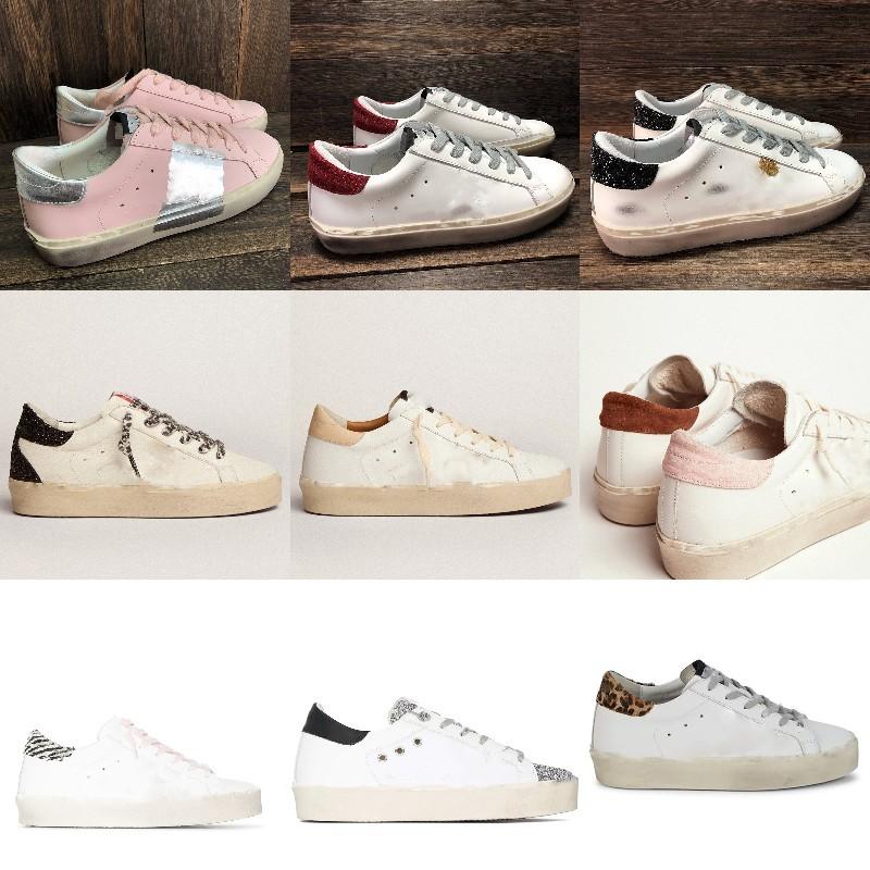 

2022 Designer Shoes sandal Golden Sneakers Hi star Deluxe Brand Women Casual Shoes Sequin Pink Classic White Do-Old Dirty golden/gooses/sneakers SuperStar Man, Star 14
