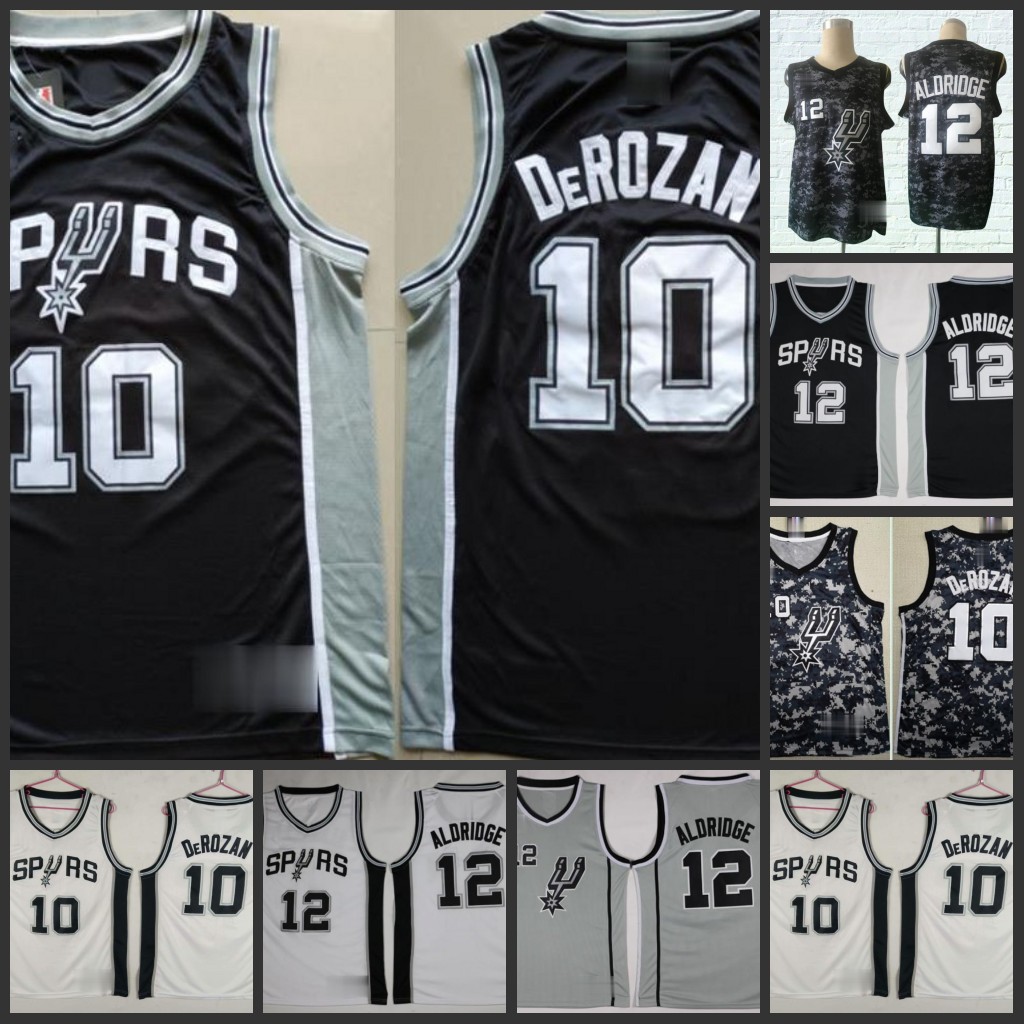

San Antonio''Spurs''men 12''LaMarcus-Aldridge 10''DeMar-DeRozan retro Basketball''Jerseysuit