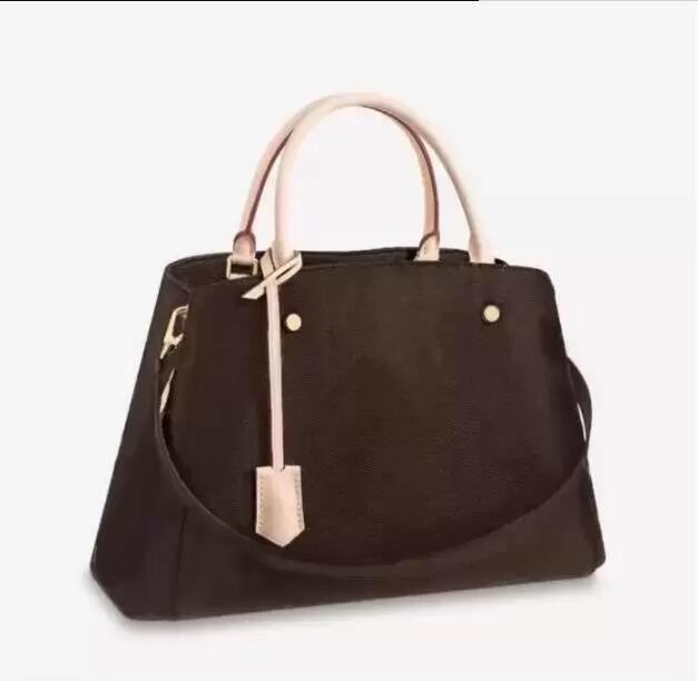 

Designers Montaigne Bb Handbags Genuine Leather Women Shoulder Bags Messenger Crossbody Purse Designers Handbag Tote, Brown flower