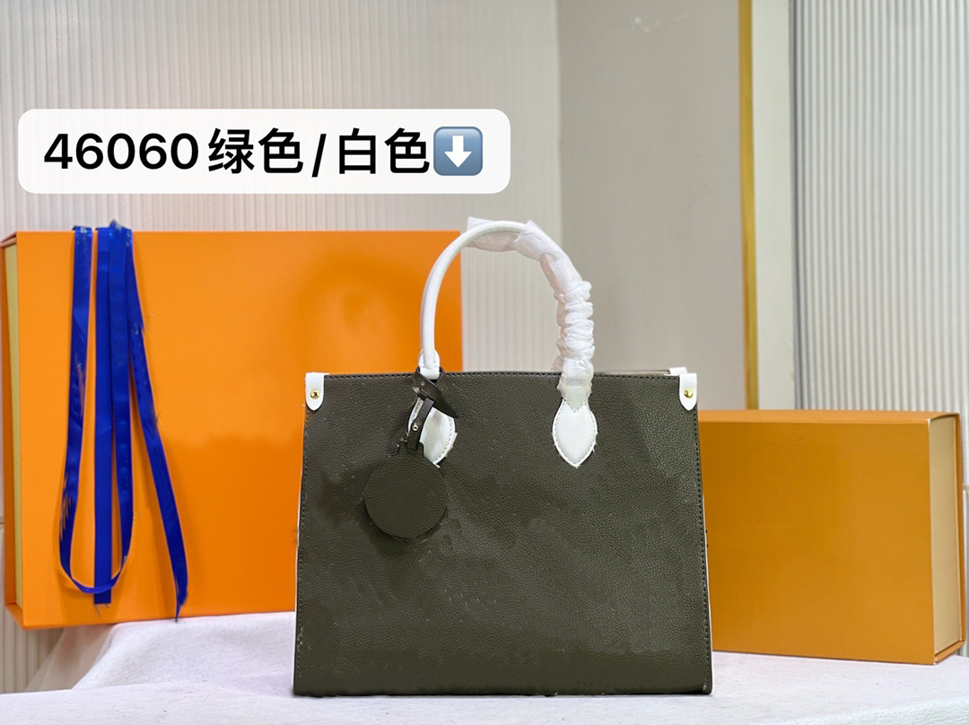 

Classic Tote Bag with Clutch Wild at Heart onthego Shopping Handbag Purse Women Fashion Genuine Leather Shoulder Bags multi pochette Empreinte accessories 46060