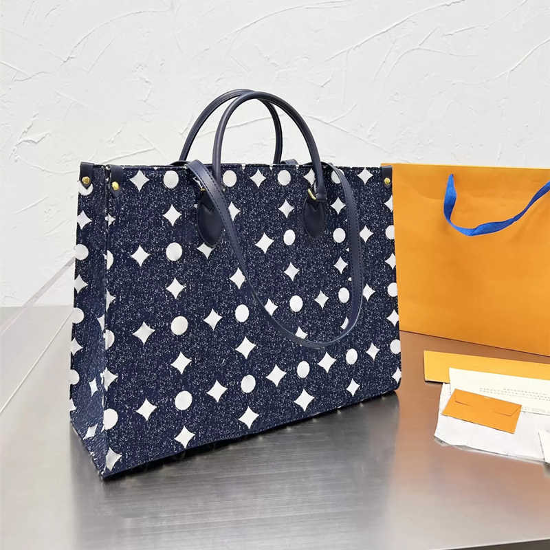 

Denim Blue Onthego Tote Speedy Women Shoulder Crossbody Bags Noe BB Designer Luxury Handbags Neonoe Lady Purse Messenger Bag, Bubble paper package