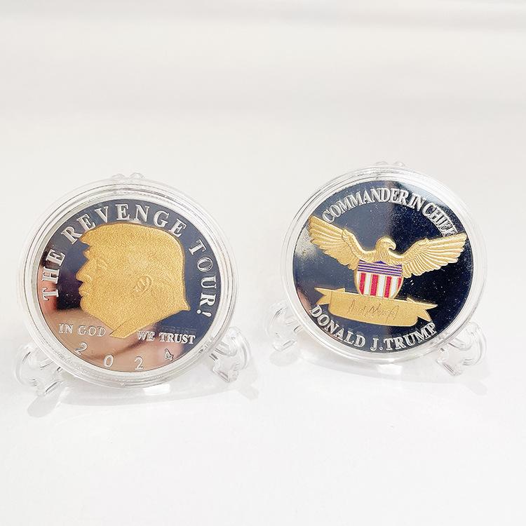 

Stock Trump 2024 Coin Commemorative Craft The Revenge Tour Take America Back Metal Badge