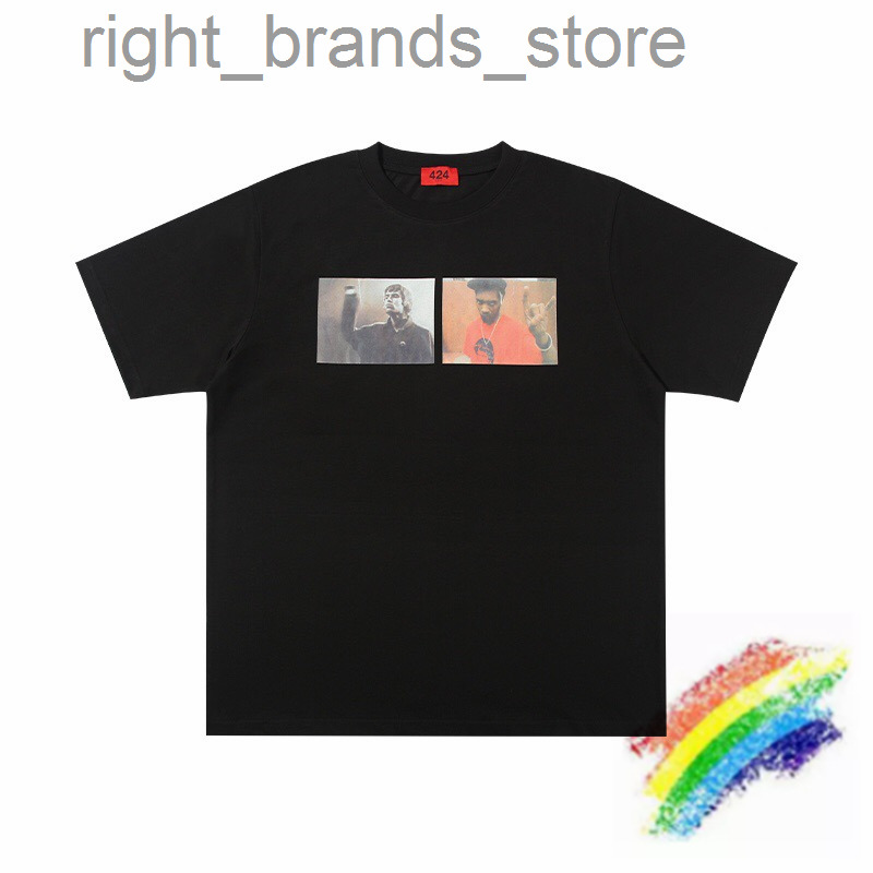 

2021ss 424 T Shirt Men Women High Quality T-shirt Embroidery Tee VTM Tops Oversized W220804