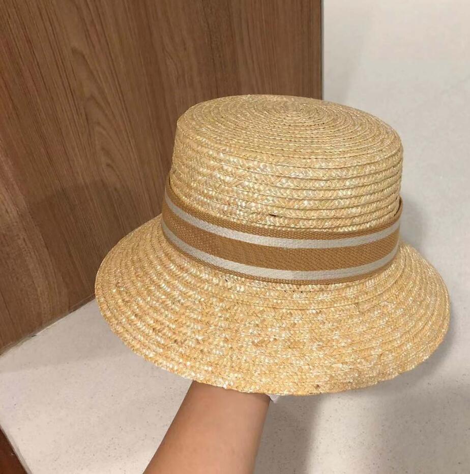

Classic Letters Embroidered Women Hats 2022 Paris Designer Beach Caps Summer Men Woman Straw Hat Sun Cap Casquette 2 Colors Highly Quality