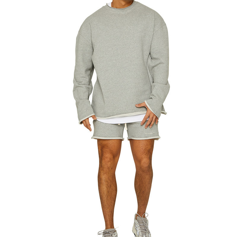 

Men Tracksuit Casual Solid Sports Set Long Sleeved TShirt 2 Pieces Sets+Pants Fashion Brand Jogger Fitness Sportswear, Black