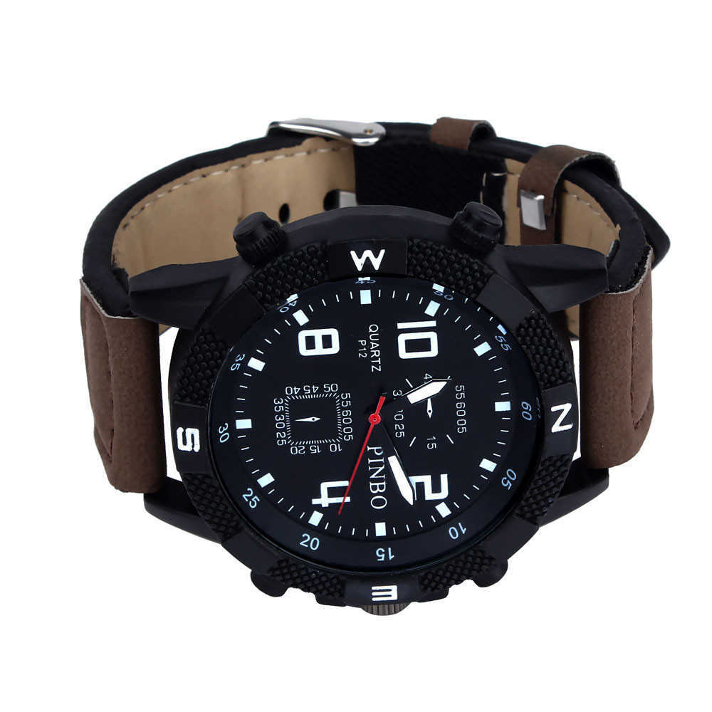 

Dial Men's Military Sport Wrist Canvas strap Large CO Watch Quartz Luxury, Coffee
